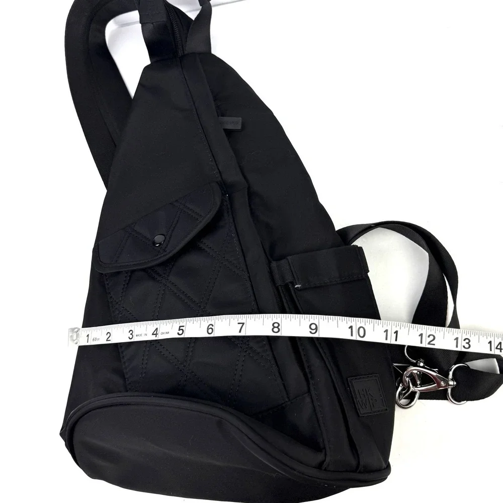 IHKWIP Convertible Sling Bag Backpack Black Nylon Travel Brand New